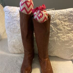 Frye Brown Tall Leather Riding Boots